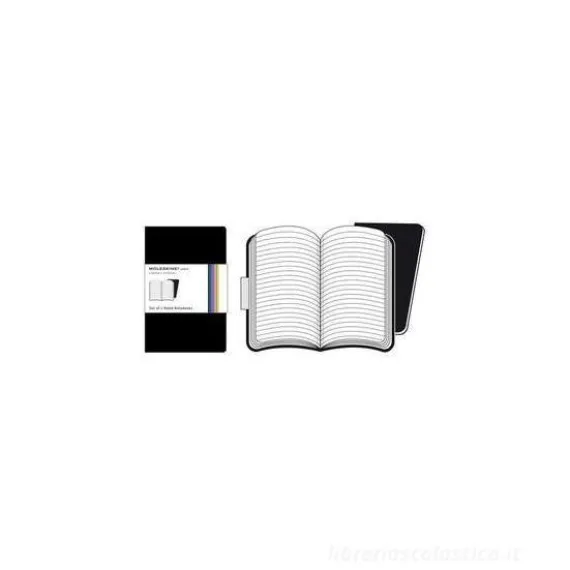 Moleskine. Set 2 taccuini Volant a righe copertina nera