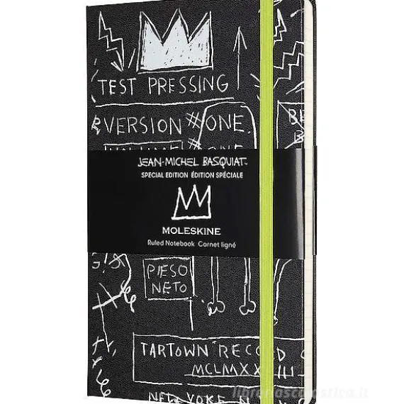 Moleskine - Taccuino a righe Basquiat nero - Large copertina rigida