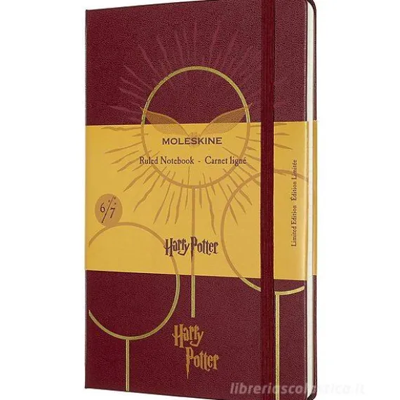 Moleskine - Taccuino a righe Harry Potter bordeaux - Large copertina rigida