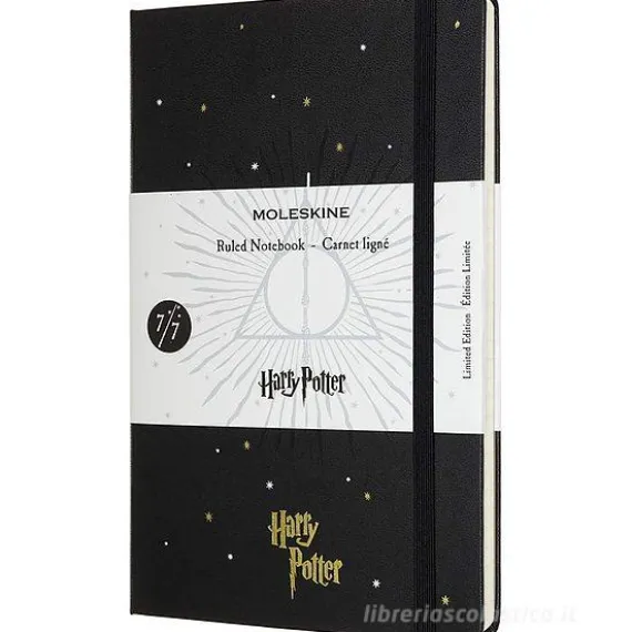 Moleskine - Taccuino a righe Harry Potter nero - Large copertina rigida