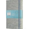 Moleskine - Taccuino Blend Limited Collection a righe blu - Large copertina rigida in tessuto