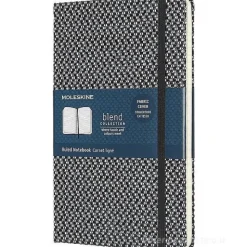 Moleskine - Taccuino Blend Limited Collection a righe nero - Large copertina rigida in tessuto