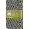 Moleskine - Taccuino Blend Limited Collection a righe verde - Large copertina rigida in tessuto