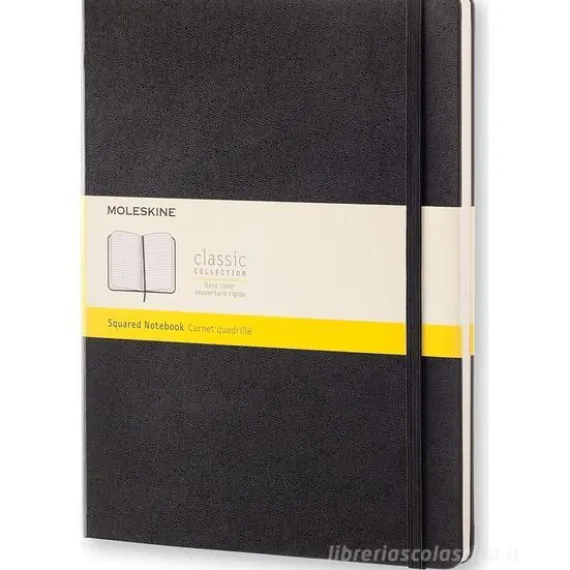 Moleskine - Taccuino Classic a quadretti nero - Extra Large copertina rigida