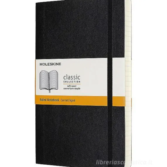 Moleskine - Taccuino Classic a righe nero - Large copertina morbida