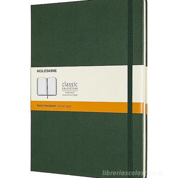 Moleskine - Taccuino Classic a righe verde - Extra Large copertina rigida