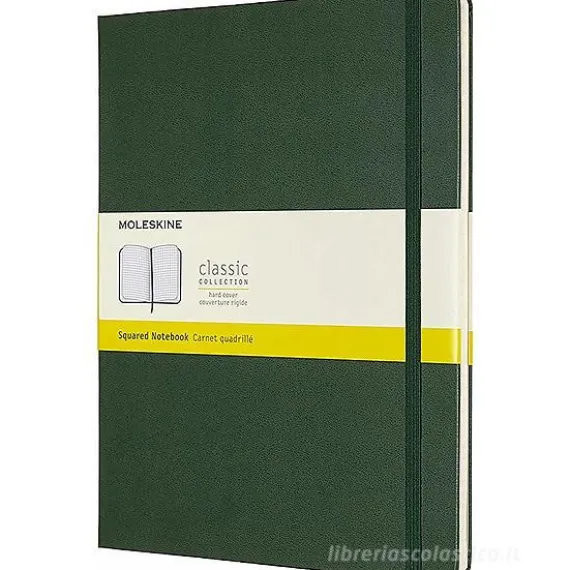 Moleskine - Taccuino Classic a quadri verde - Extra Large copertina rigida
