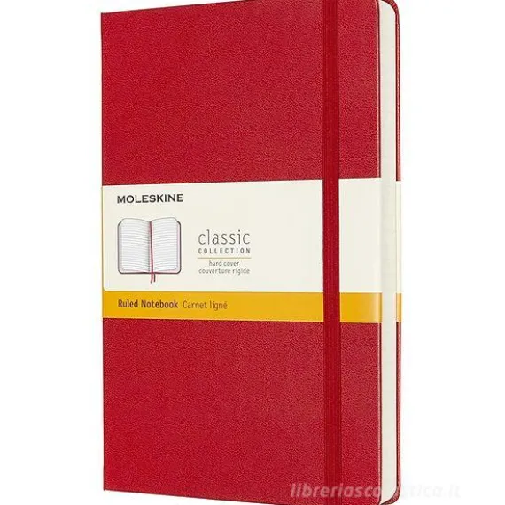 Moleskine - Taccuino Classic a righe rosso scarlatto - Large copertina rigida