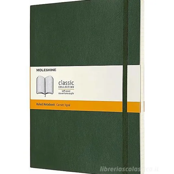 Moleskine - Taccuino Classic a righe verde - Extra Large copertina morbida