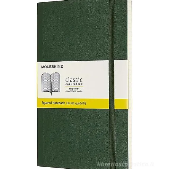 Moleskine - Taccuino Classic a quadri verde - Large copertina morbida