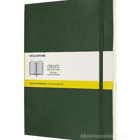 Moleskine - Taccuino Classic a quadri verde - Extra Large copertina morbida