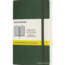 Moleskine - Taccuino Classic a quadri verde - Pocket copertina morbida