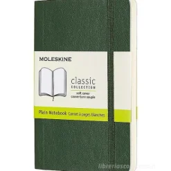 Moleskine - Taccuino Classic pagine bianche verde - Pocket copertina morbida