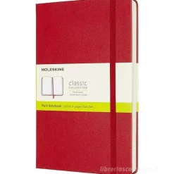 Moleskine - Taccuino Classic pagine bianche rosso scarlatto - Large copertina rigida