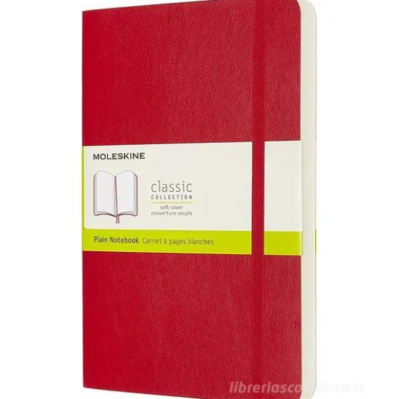 Moleskine - Taccuino Classic pagine bianche rosso scarlatto - Large copertina morbida