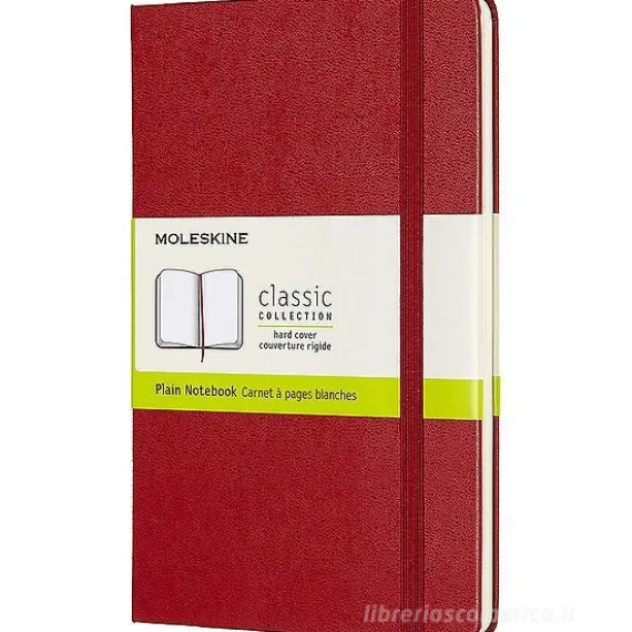 Moleskine - Taccuino Classic pagine bianche rosso - Medium copertina rigida