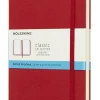 Moleskine taccuino con copertina rigida a puntini large rosso