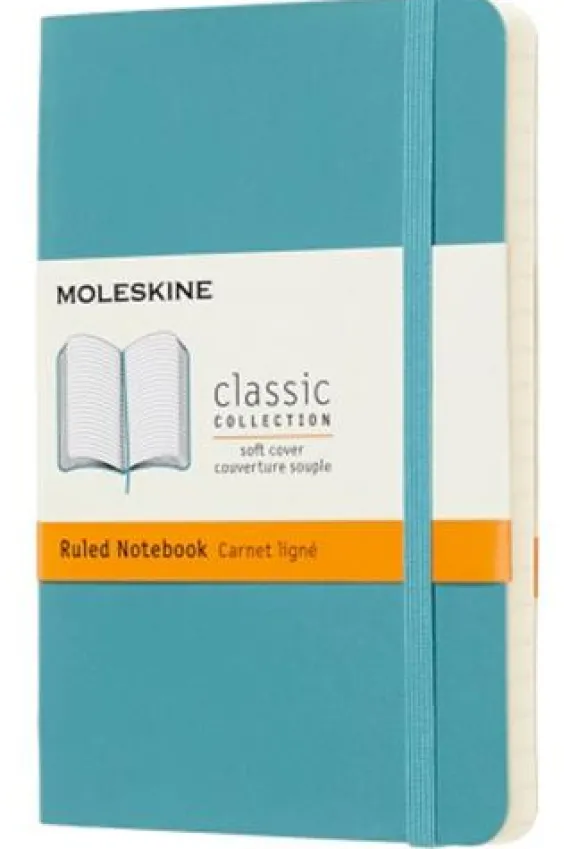 Moleskine taccuino con copertina morbidaa righe pocket blu reef