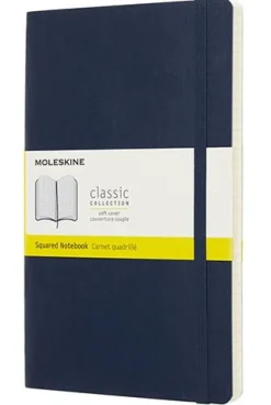 Moleskine taccuino con copertina morbida a quadretti large blu zaffiro
