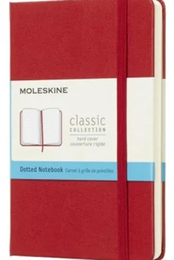 Moleskine taccuino con copertina rigida a puntini pocket rosso