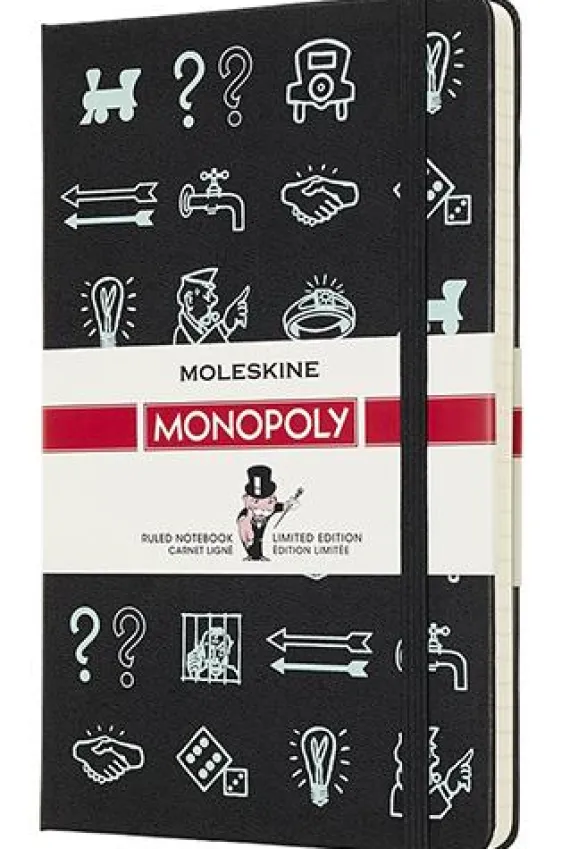 Moleskine taccuino con copertina rigida a righe large. Monopoly Icone. Limited edition.