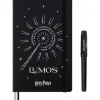 Moleskine - Taccuino Limited Edition Incantesimi Harry Potter Lumos a righe - Large copertina rigida fosforescente con penna roller Kaweo