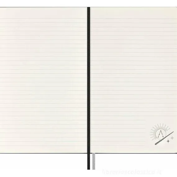 Moleskine - Taccuino Limited Edition Incantesimi Harry Potter Lumos a righe - Large copertina rigida fosforescente con penna roller Kaweo