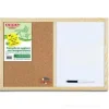Pannello in sughero con lavagna e cornice in legno 60x40