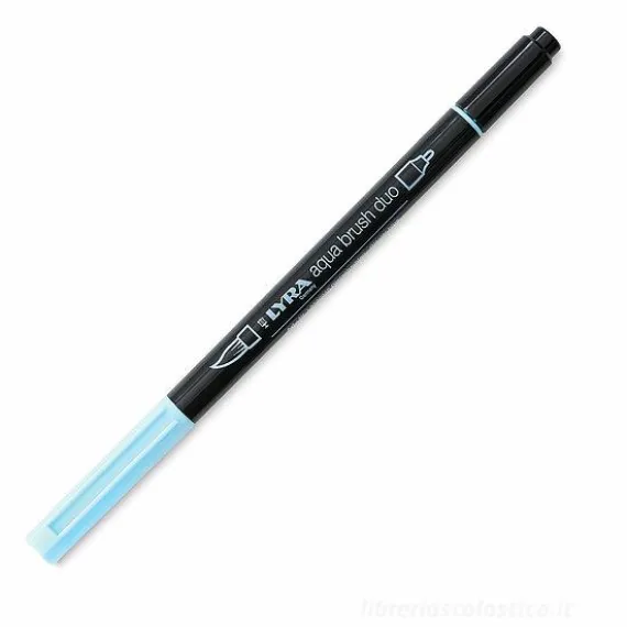 Pennarello acquerellabile Lyra Aqua Brush Duo azzurro ghiaccio