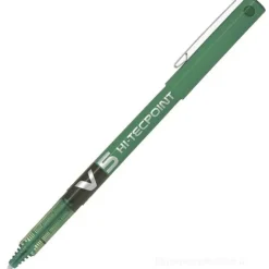 Penna roller a inchiostro liquido Hi-Tecpoint V5 punta fine 0,5mm verde