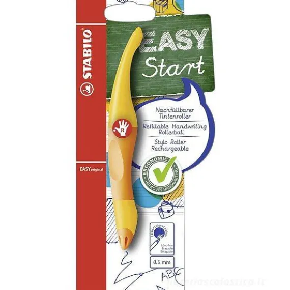 Penna roller ergonomica per destrorsi Easy Start giallo
