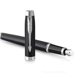 Penna stilografica Parker IM Matt Black Chrome Trim punta media (2143638)