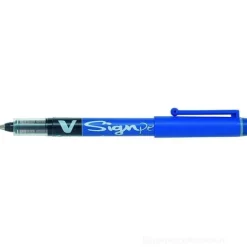 Penna V Sign Pen punta in fibra media 0,6mm blu