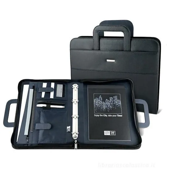 Porta blocco formato A4 Professional City Time nero
