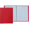 Portalistini con 80 buste trasparenti colore rosso cm 22x30