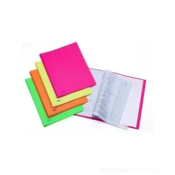 Portalistini Neon a fogli fissi 60 buste A4 finitura liscia (colori assortiti)