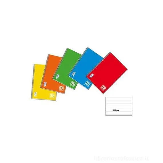 Quaderno blocco spiralato One Color A4 righe (colori assortiti)