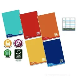 Quaderno quadretti 5 mm 0Q+ formato A4 One Color Didattico (colori assortiti)