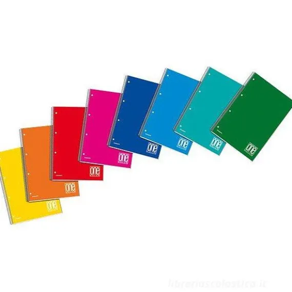 Quaderno spiralato 80 fogli righe A5 One Color (colori assortiti)
