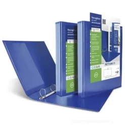 Raccoglitore Nettuno personalizzabile a 4 anelli diametro mm 40 cm 22x30 blu