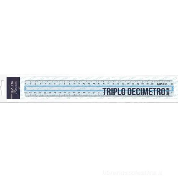Righello triplo decimetro Quadra cm 30