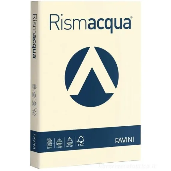 Risma Acqua 200 fogli avorio formato A4 140 gr