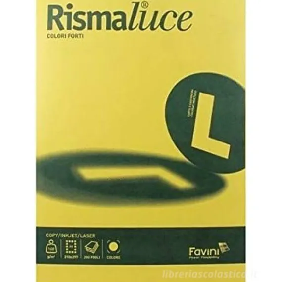 Risma Luce 300 fogli formato A4 90 gr giallo oro