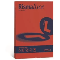 Risma Luce 125 fogli rosso scarlatto formato A3 200 gr