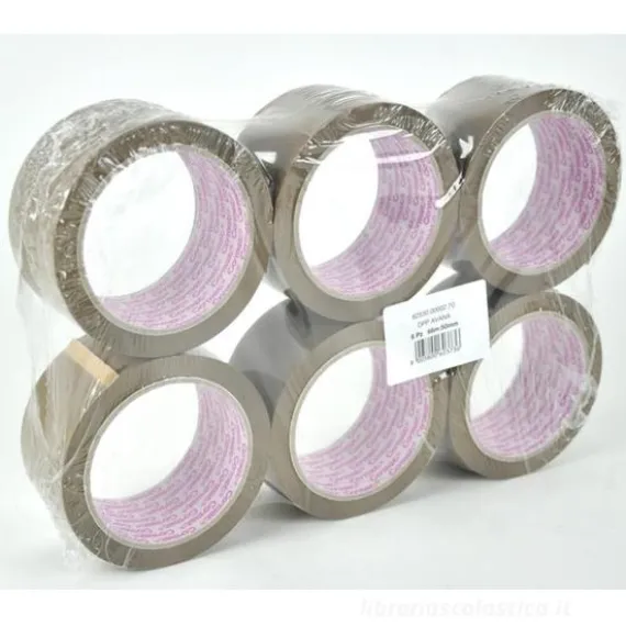 Rotolo nastro imballo avana in PP orientato 50mm x 66 metri (1 pezzo)