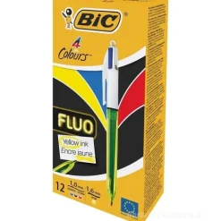 Scatola 12 penne Bic 4 Colours Fluo