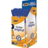Scatola 50 penne Bic Cristal Original punta media colore blu