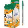 Scatola 50 penne Bic Cristal Original punta media colore verde