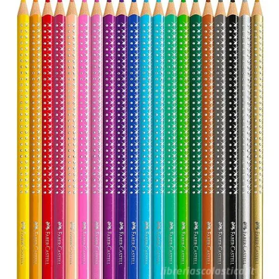 Scatola regalo 20 matite colorate con temperino Sparkle
