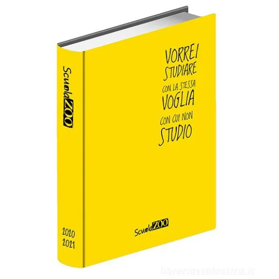 ScuolaZoo 2020-2021. Diario 16 mesi large. Giallo